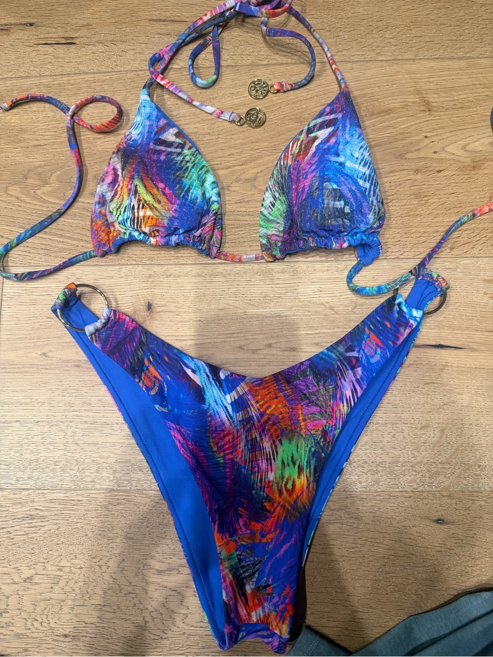 Luli Fama Multicolor Triangle Bikini